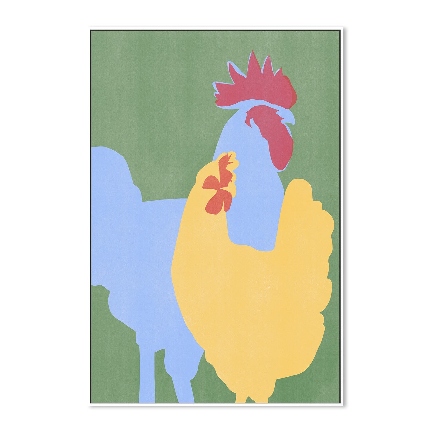 wall-art-print-canvas-poster-framed-Bold Rooster Silhouette-5