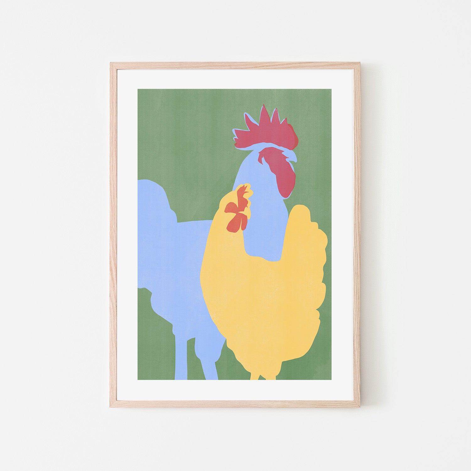 wall-art-print-canvas-poster-framed-Bold Rooster Silhouette-6