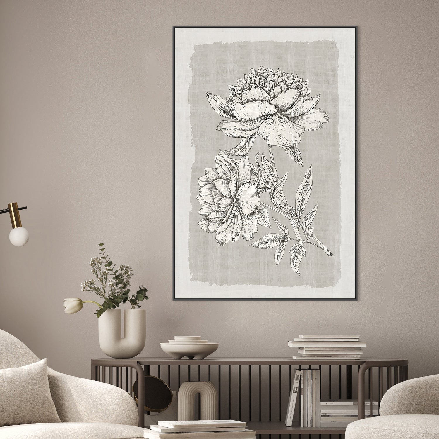 wall-art-print-canvas-poster-framed-Botanical Linen, Style A , By Eva Watts-2
