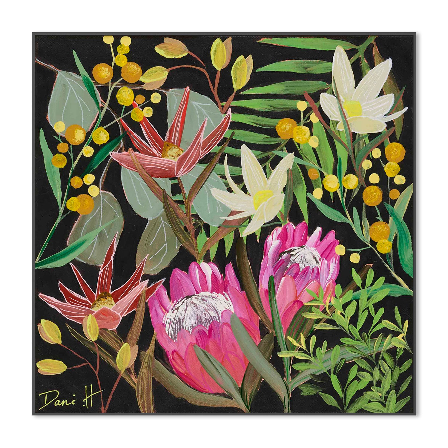 wall-art-print-canvas-poster-framed-Bouquet, Style C-3