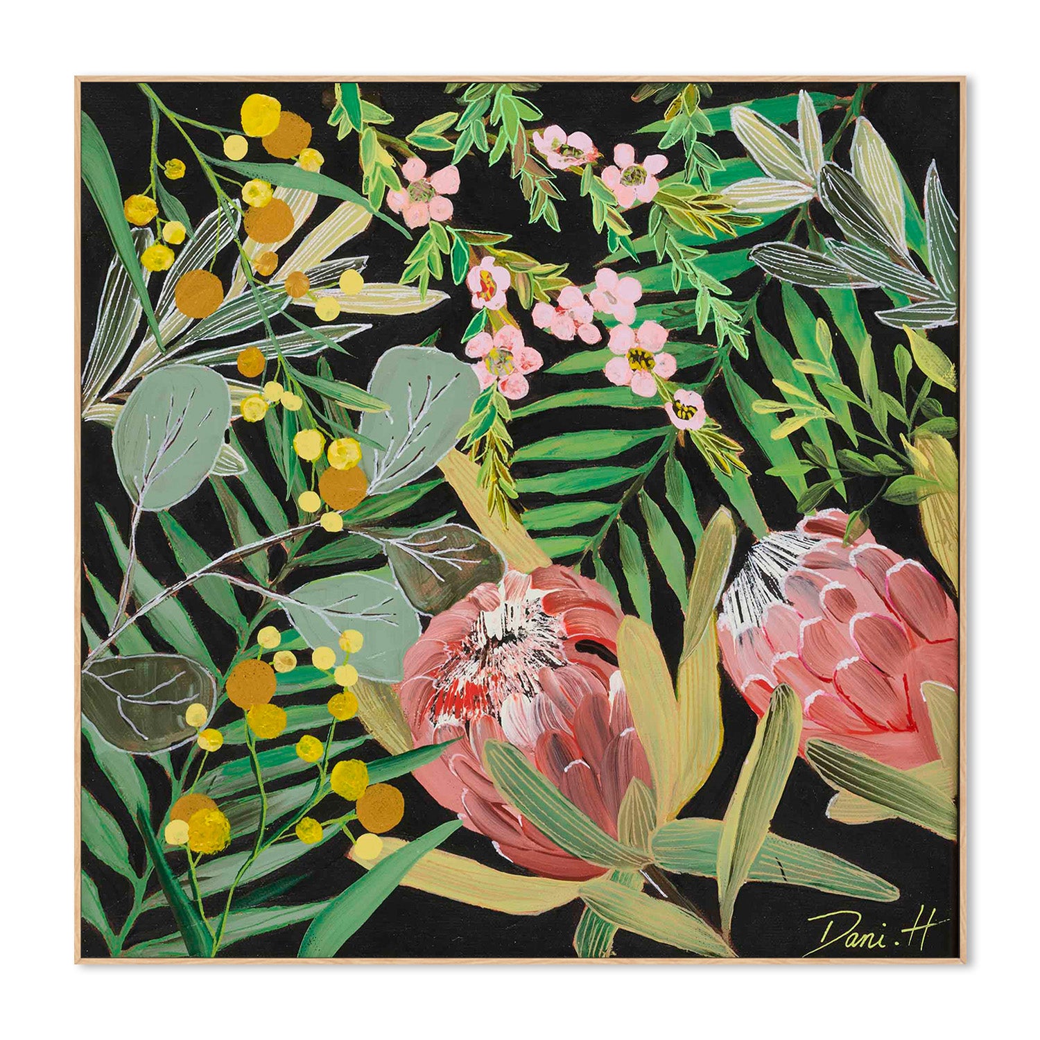 wall-art-print-canvas-poster-framed-Bouquet, Style D-4