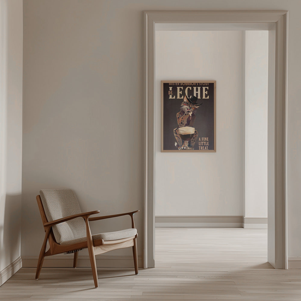 wall-art-print-canvas-poster-framed-Bourbon De Leche Guinness Style Cat Art , By Brett Gramse-10