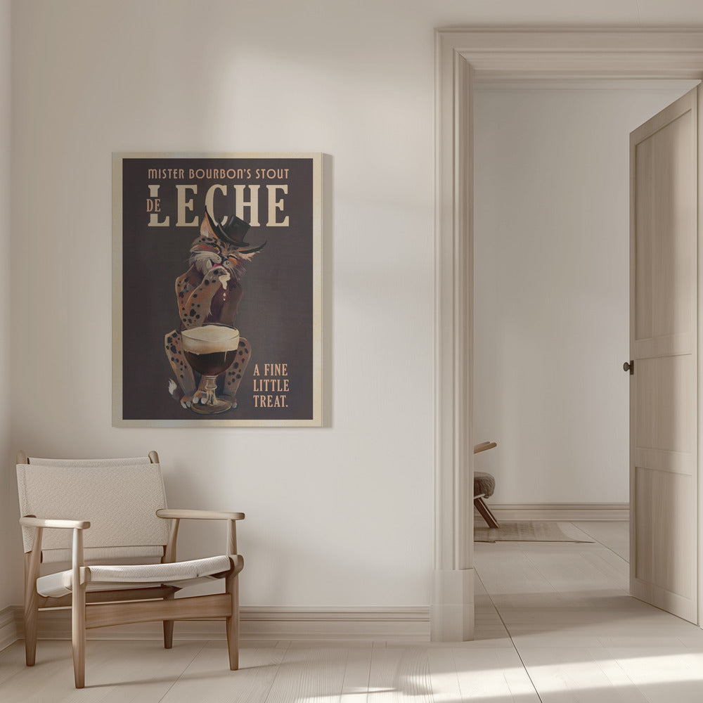 wall-art-print-canvas-poster-framed-Bourbon De Leche Guinness Style Cat Art , By Brett Gramse-6
