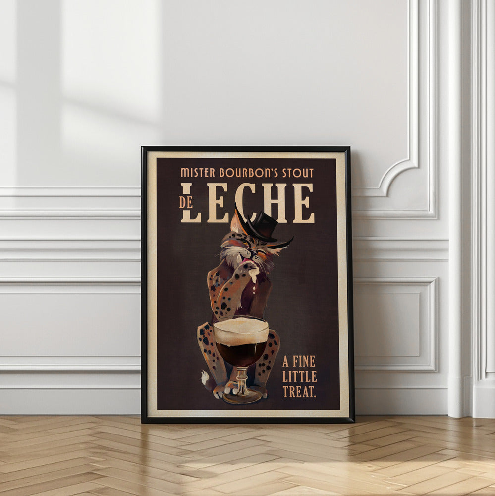 wall-art-print-canvas-poster-framed-Bourbon De Leche Guinness Style Cat Art , By Brett Gramse-8