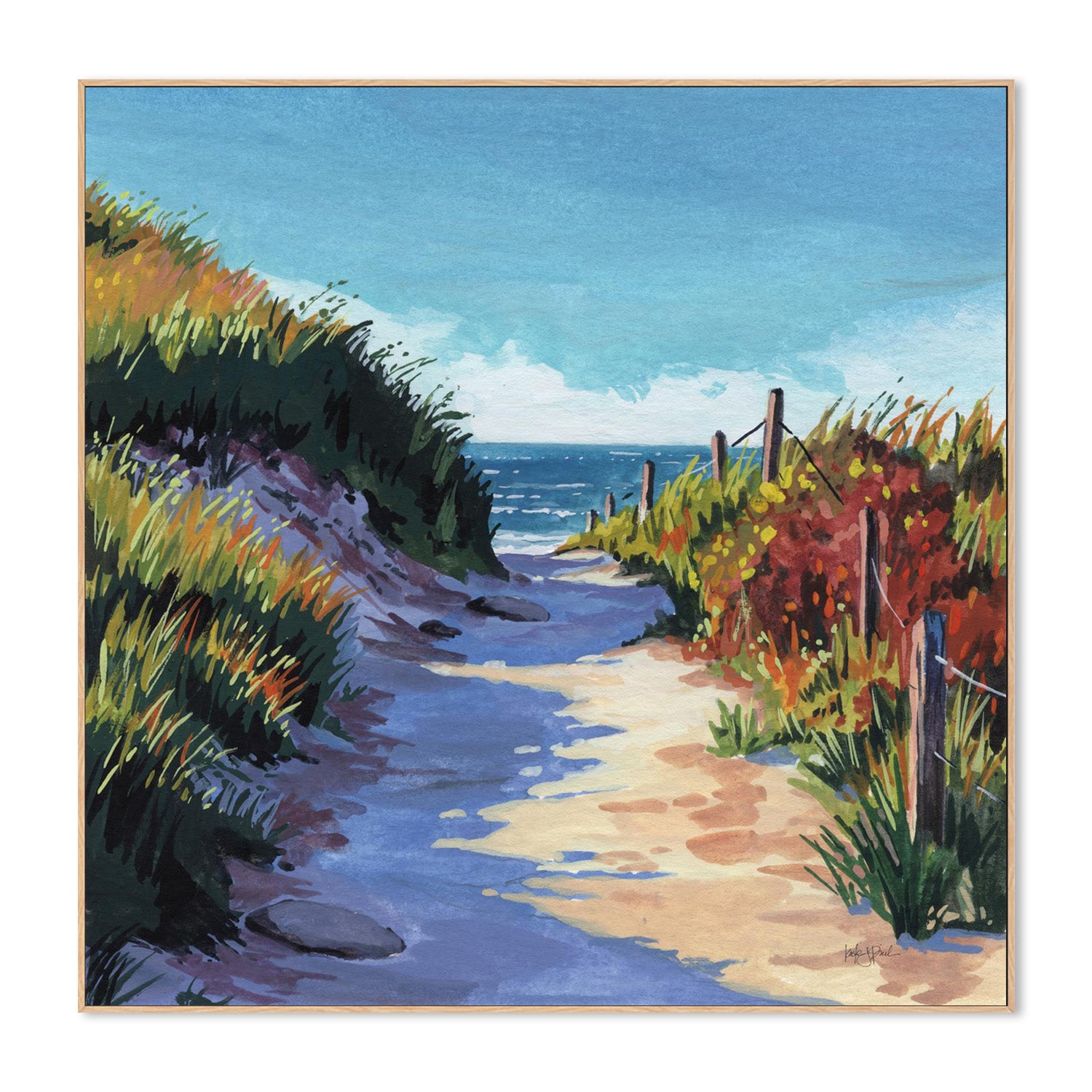 wall-art-print-canvas-poster-framed-Breezy Beach Pathway-4