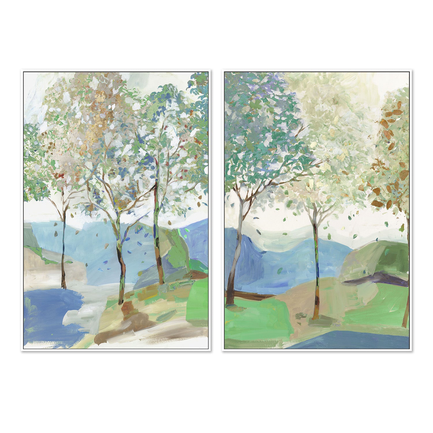wall-art-print-canvas-poster-framed-Breezy Landscape, Style A & B, Set Of 2-5