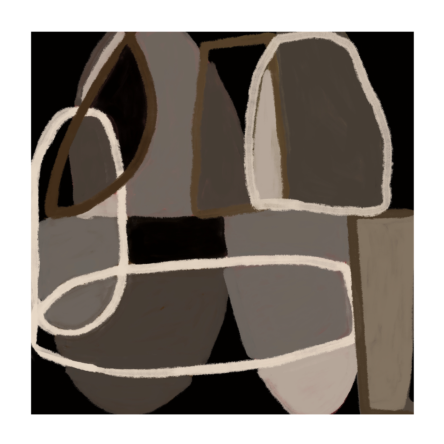 wall-art-print-canvas-poster-framed-Brown Abstract, Style A & B, Set Of 2 , By Sharyn Bursic-8