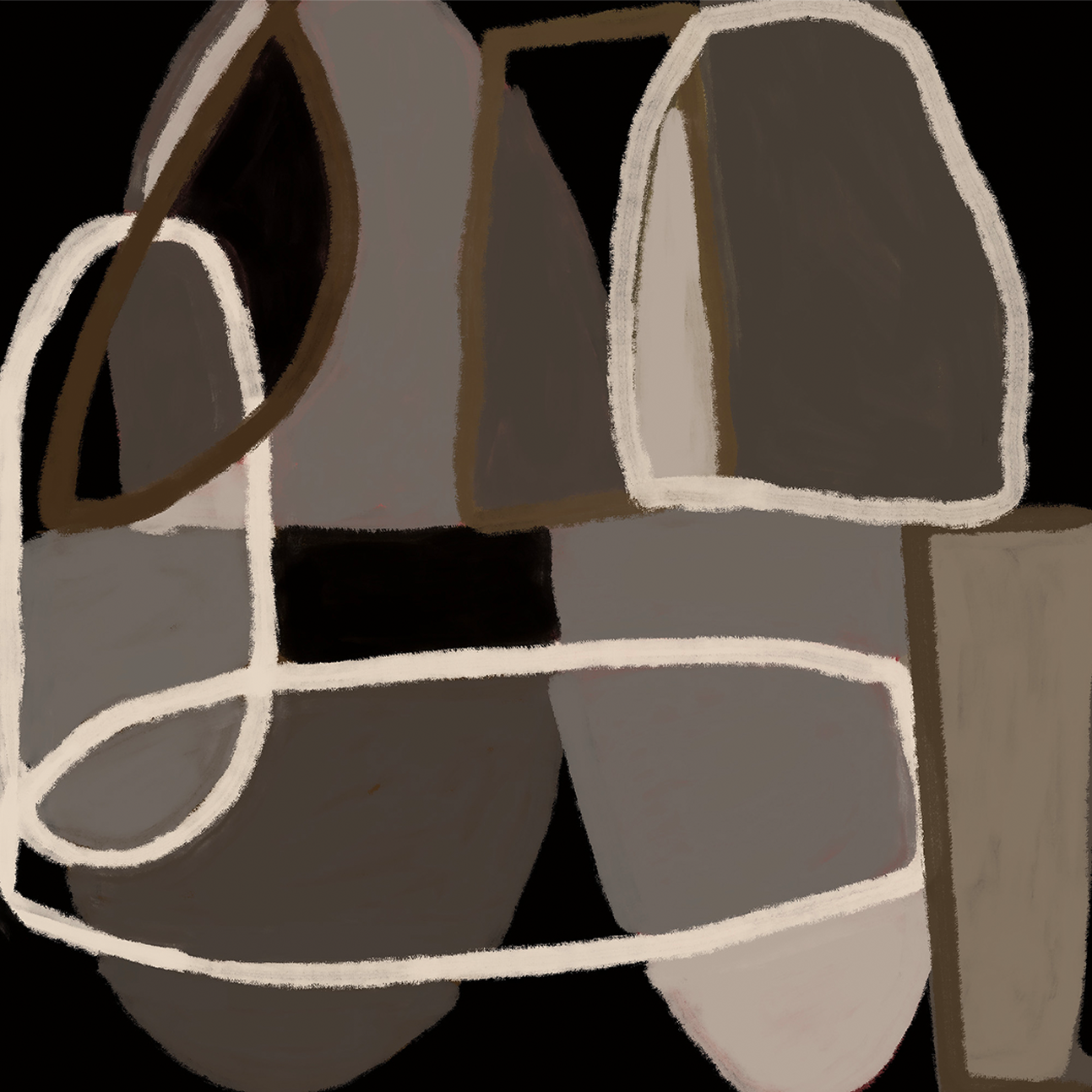 wall-art-print-canvas-poster-framed-Brown Abstract, Style A , By Sharyn Bursic-1