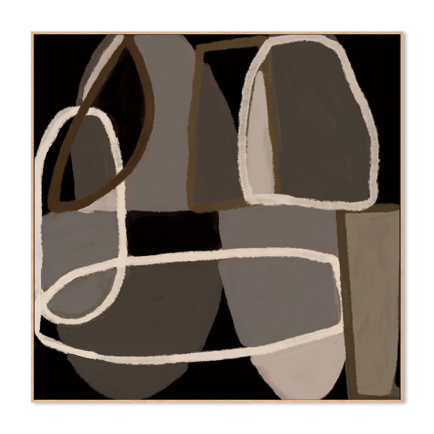 wall-art-print-canvas-poster-framed-Brown Abstract, Style A , By Sharyn Bursic-4