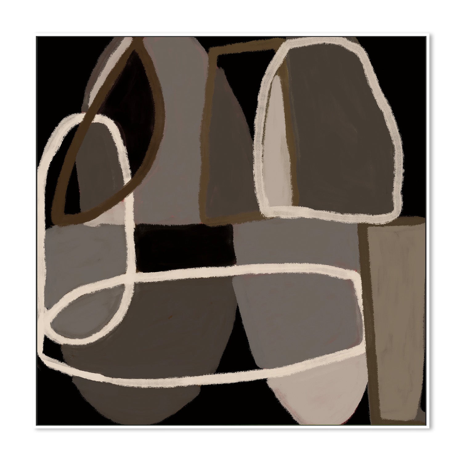 wall-art-print-canvas-poster-framed-Brown Abstract, Style A , By Sharyn Bursic-5