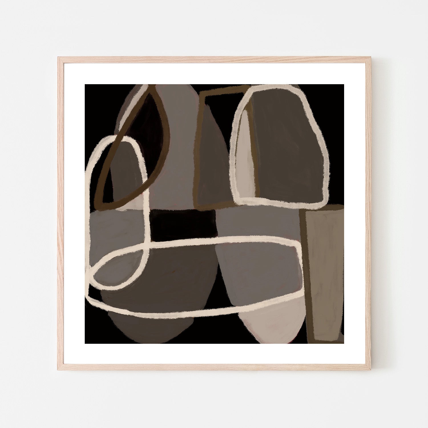 wall-art-print-canvas-poster-framed-Brown Abstract, Style A , By Sharyn Bursic-6