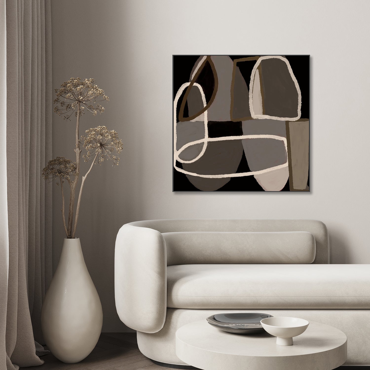 wall-art-print-canvas-poster-framed-Brown Abstract, Style A , By Sharyn Bursic-7