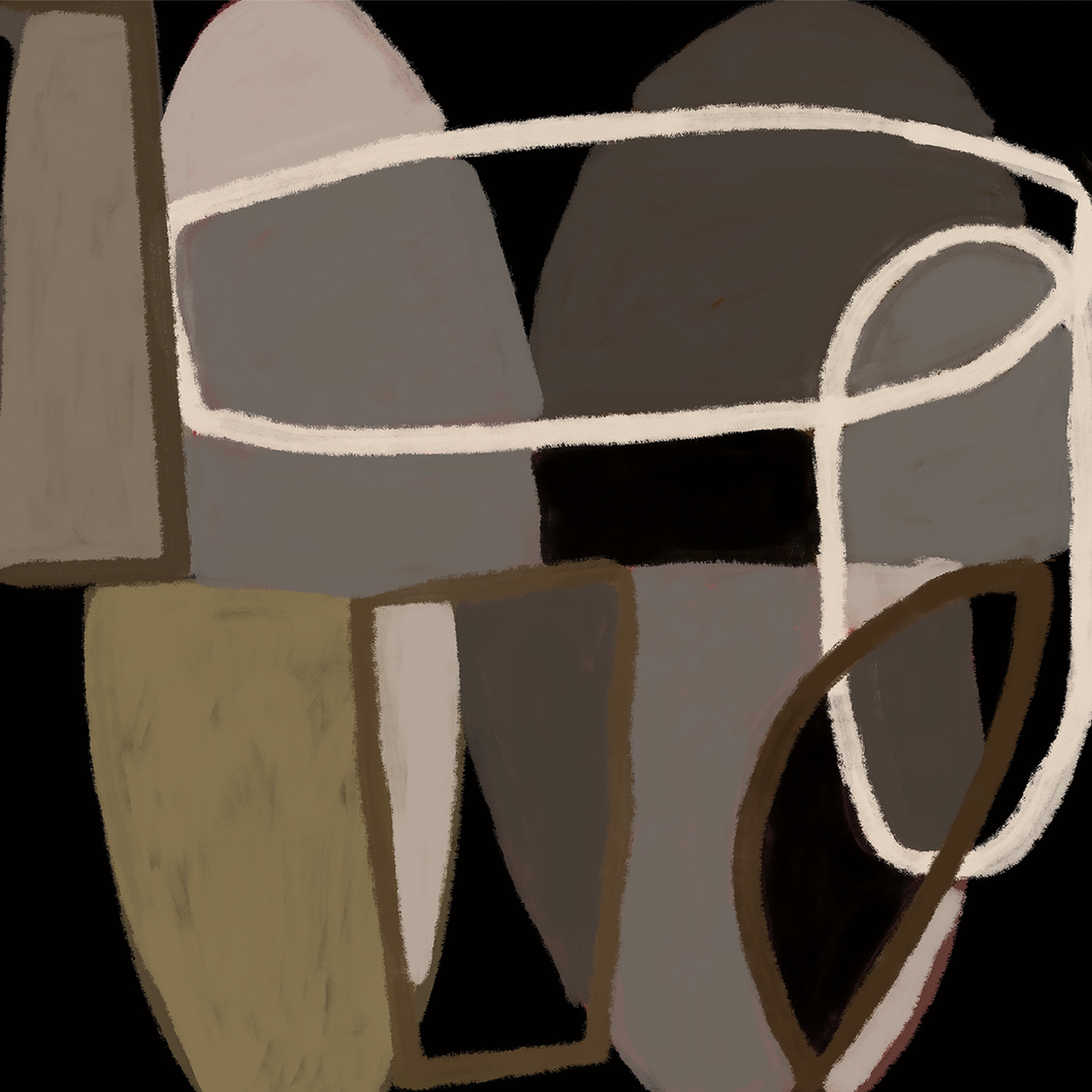 wall-art-print-canvas-poster-framed-Brown Abstract, Style B , By Sharyn Bursic-1