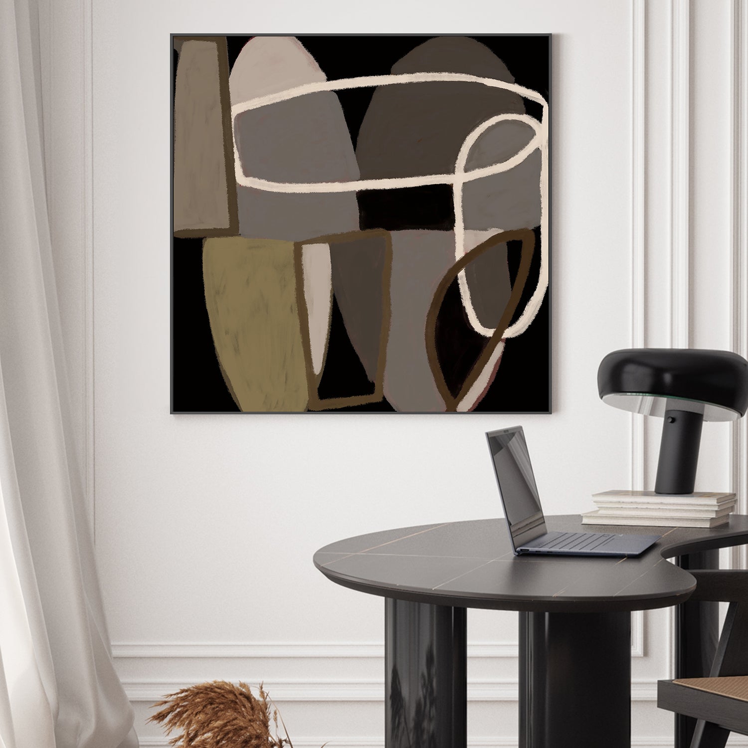 wall-art-print-canvas-poster-framed-Brown Abstract, Style B , By Sharyn Bursic-2