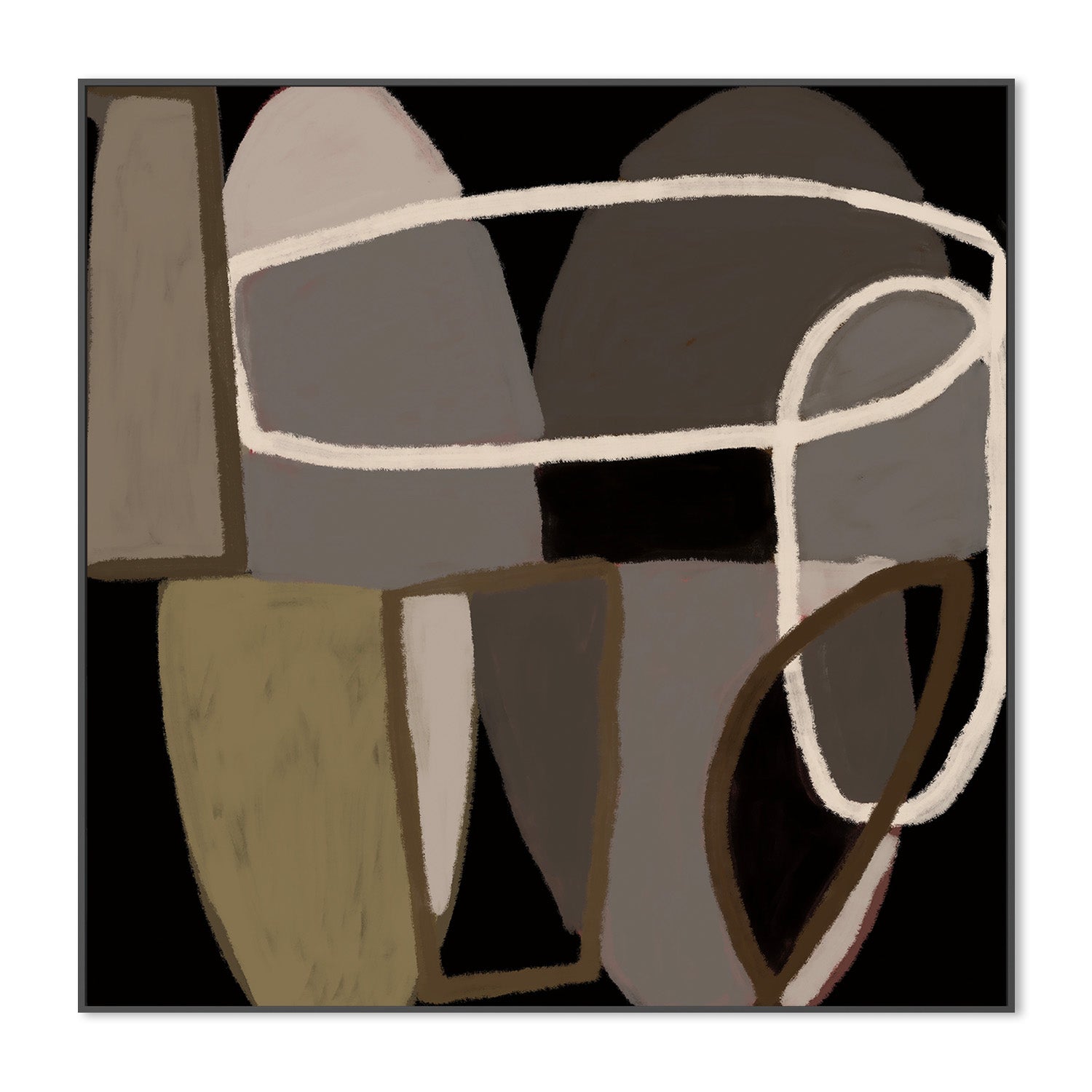 wall-art-print-canvas-poster-framed-Brown Abstract, Style B , By Sharyn Bursic-3