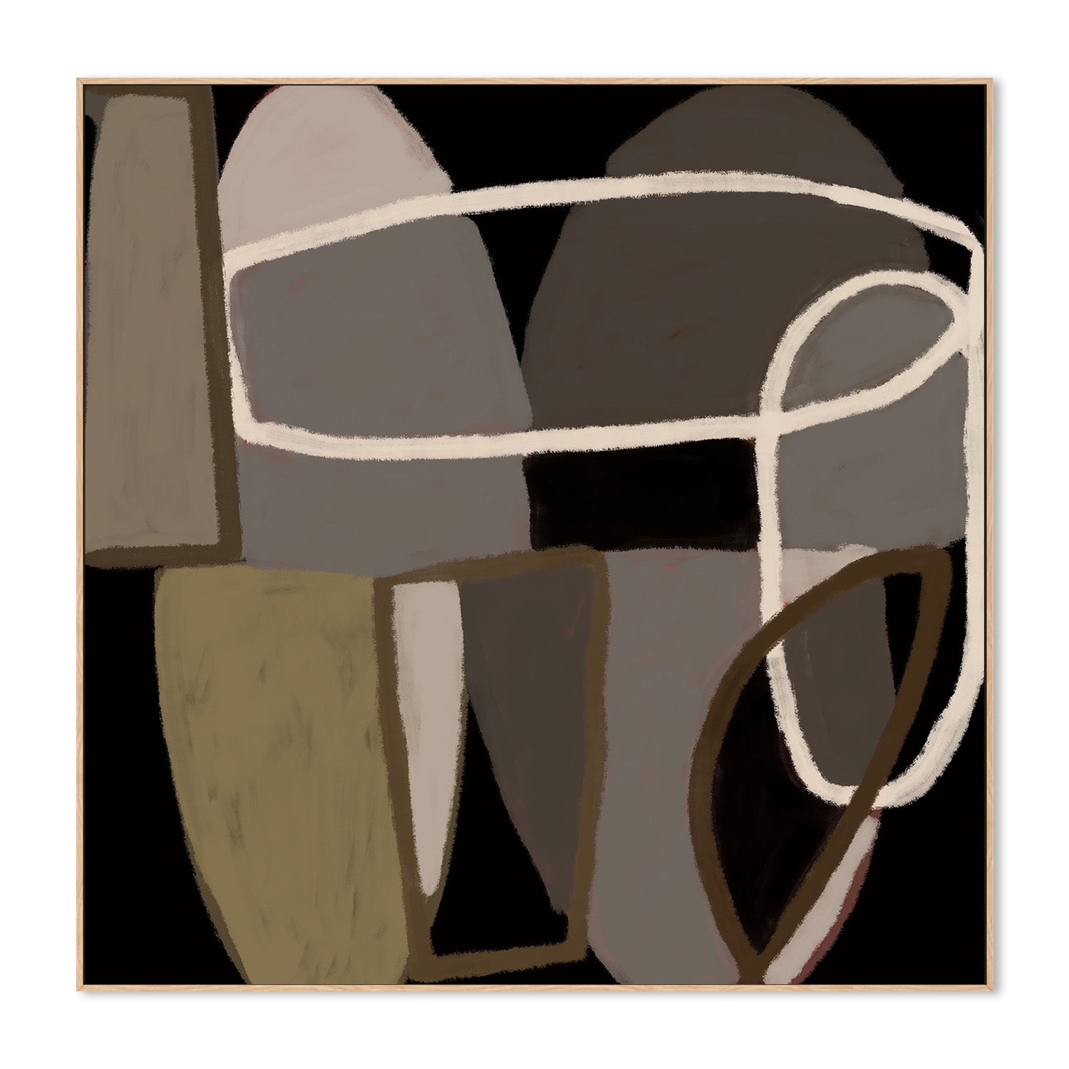 wall-art-print-canvas-poster-framed-Brown Abstract, Style B , By Sharyn Bursic-4