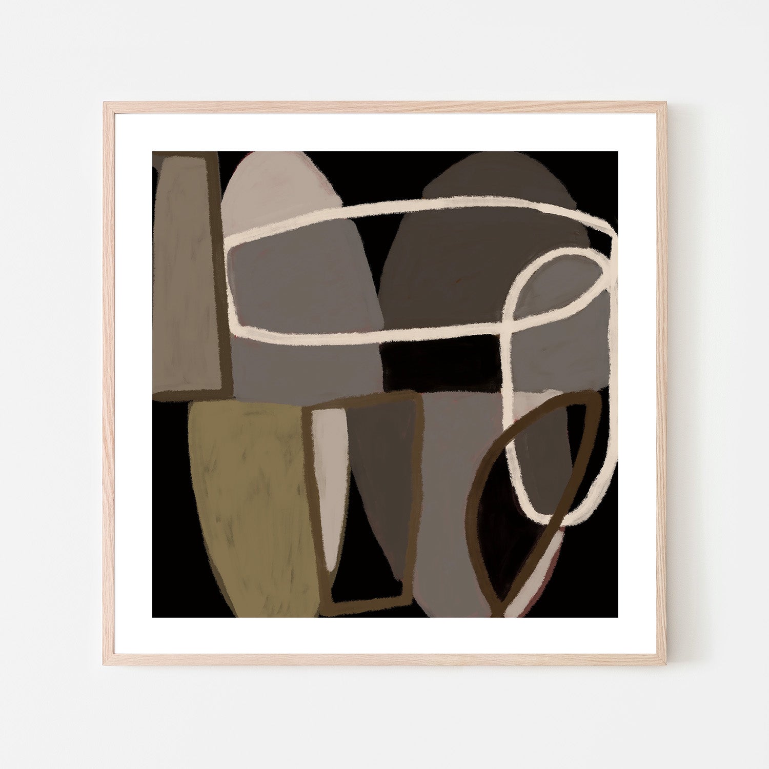 wall-art-print-canvas-poster-framed-Brown Abstract, Style B , By Sharyn Bursic-6