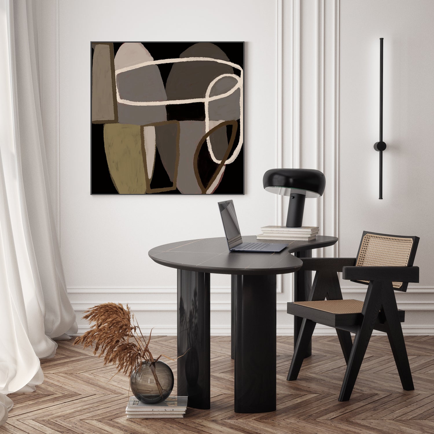 wall-art-print-canvas-poster-framed-Brown Abstract, Style B , By Sharyn Bursic-7