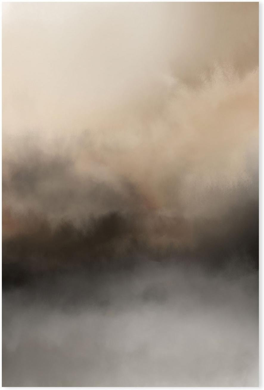 wall-art-print-canvas-poster-framed-Brown Blurred Mountains-GIOIA-WALL-ART