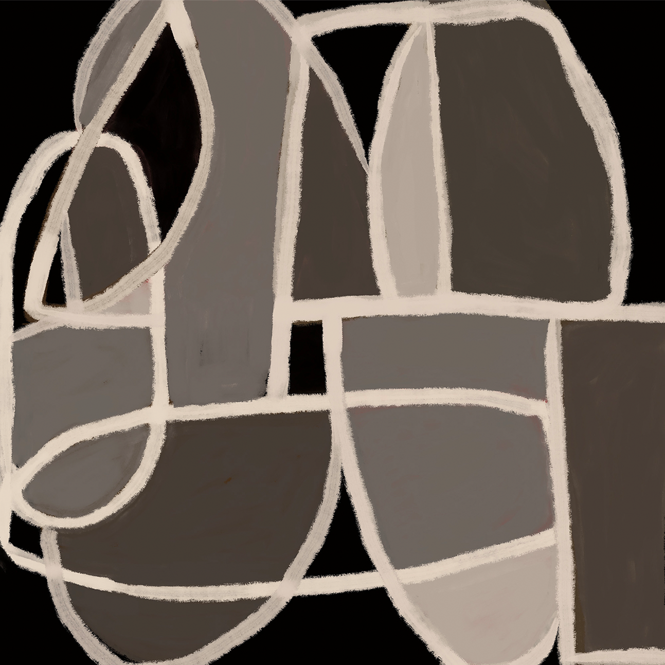 wall-art-print-canvas-poster-framed-Brown Grey Abstract , By Sharyn Bursic-1