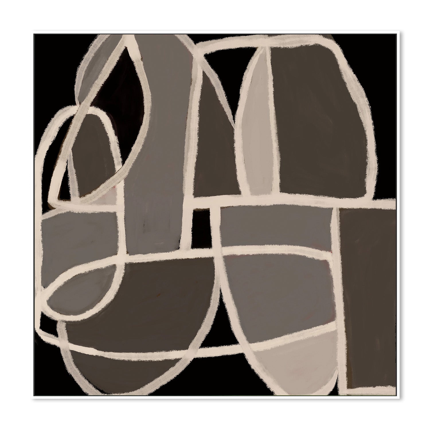 wall-art-print-canvas-poster-framed-Brown Grey Abstract , By Sharyn Bursic-5