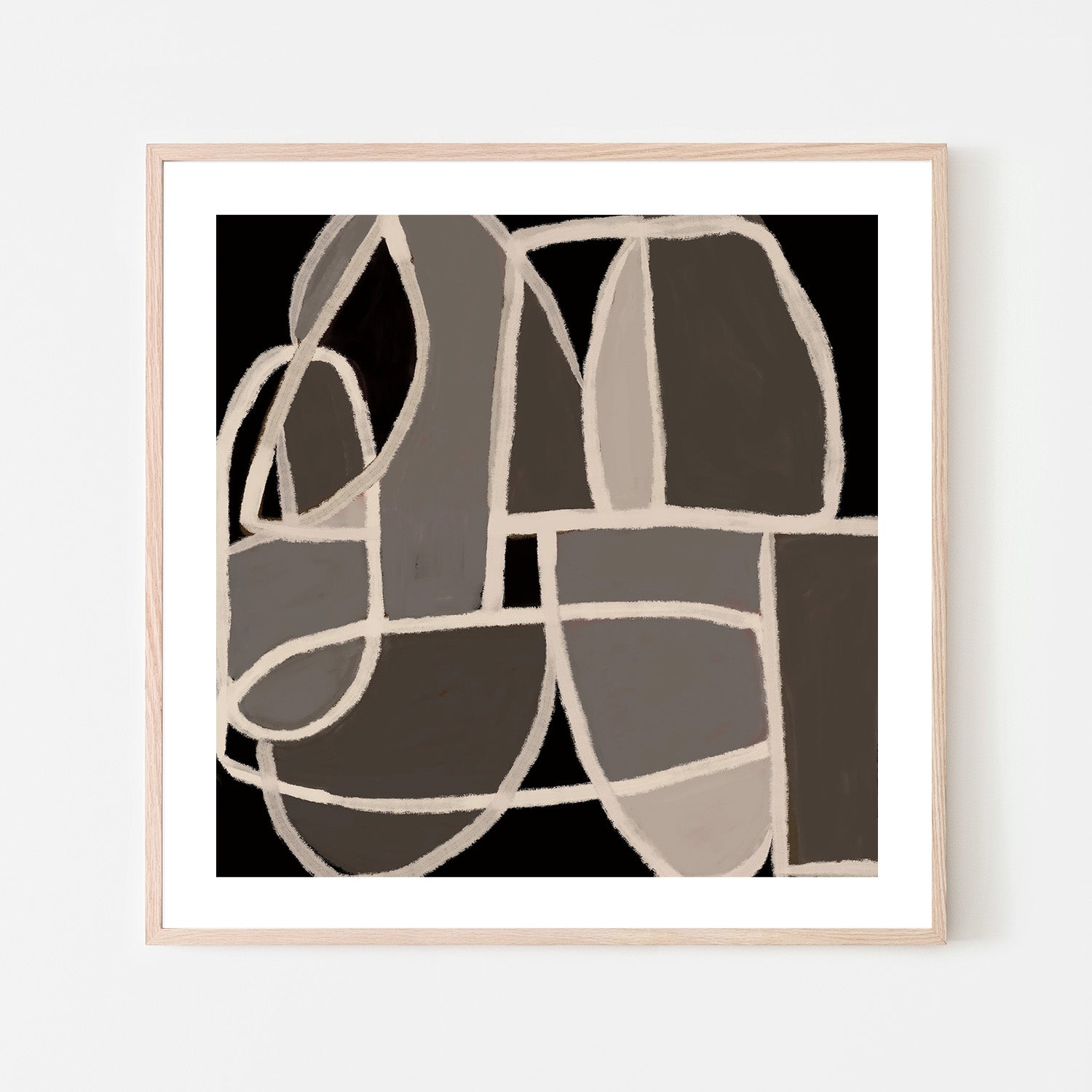 wall-art-print-canvas-poster-framed-Brown Grey Abstract , By Sharyn Bursic-6