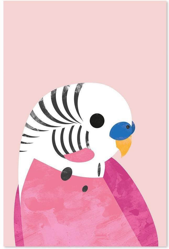 wall-art-print-canvas-poster-framed-Budgie , By Dan Hobday-by-Dan Hobday-Gioia Wall Art