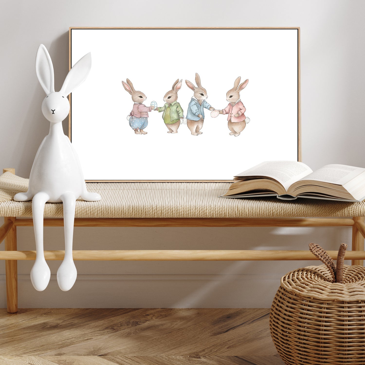 wall-art-print-canvas-poster-framed-Bunnies , By Leah Straatsma-2