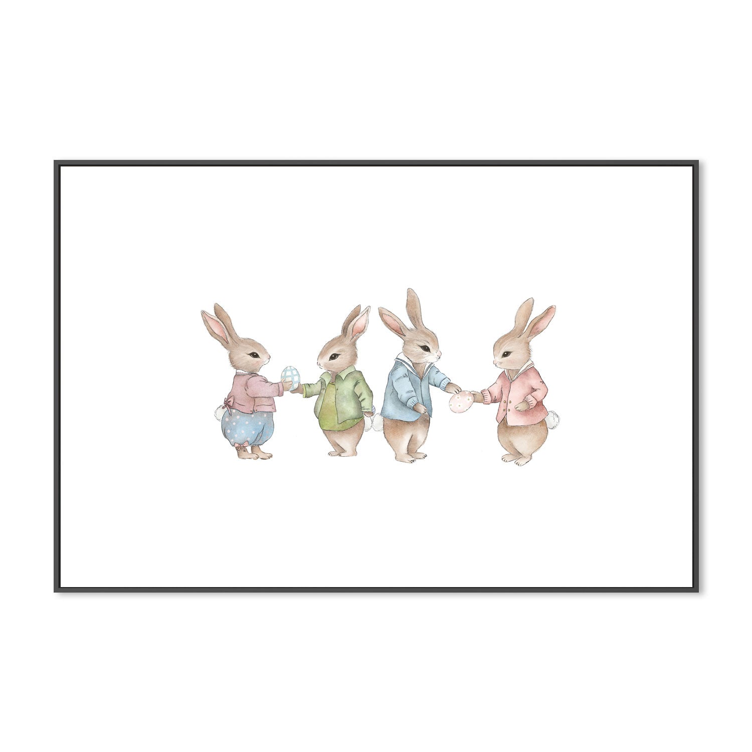 wall-art-print-canvas-poster-framed-Bunnies , By Leah Straatsma-3
