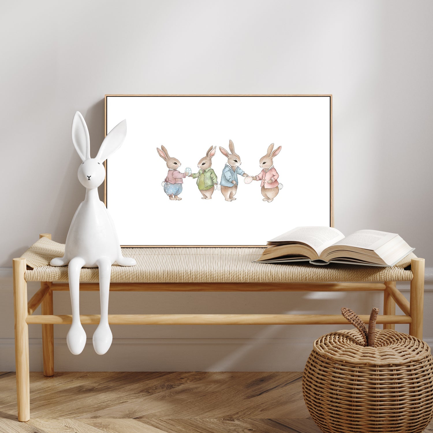 wall-art-print-canvas-poster-framed-Bunnies , By Leah Straatsma-7