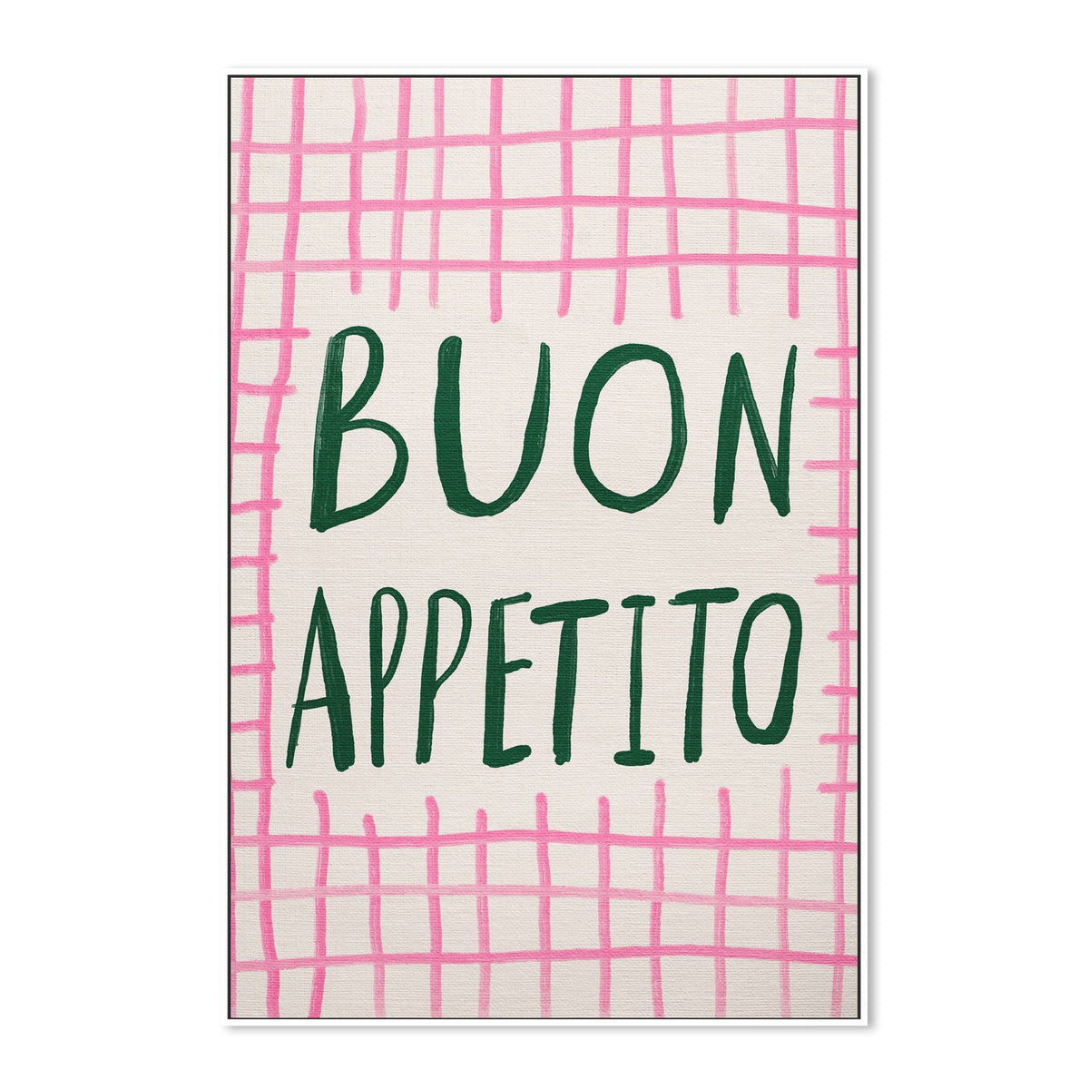 wall-art-print-canvas-poster-framed-Buon Appetito Pink Green , By Kartika Paramita-5
