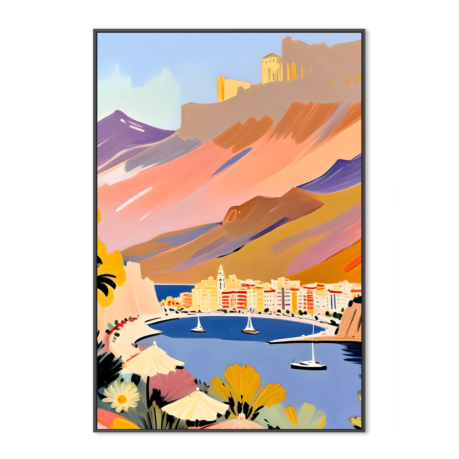 wall-art-print-canvas-poster-framed-By The Harbor-3