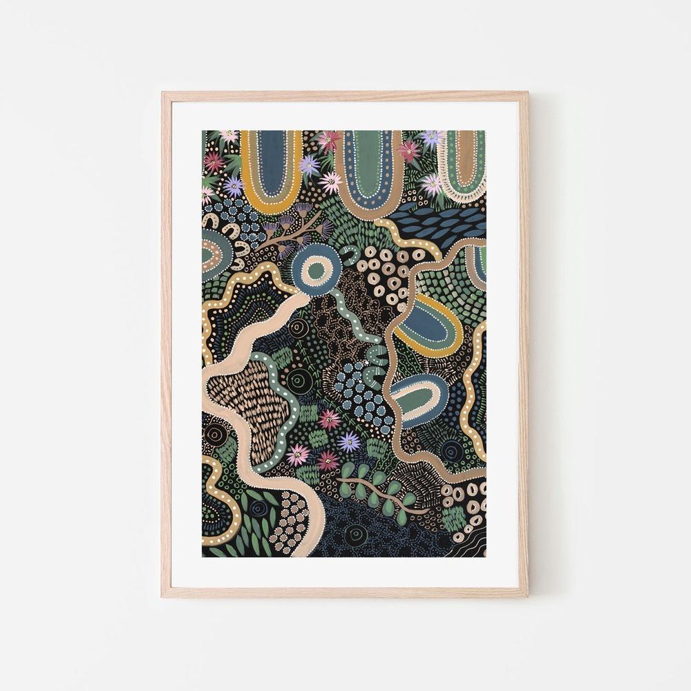 wall-art-print-canvas-poster-framed-By The Waterhole , By Caitlyn Davies-6