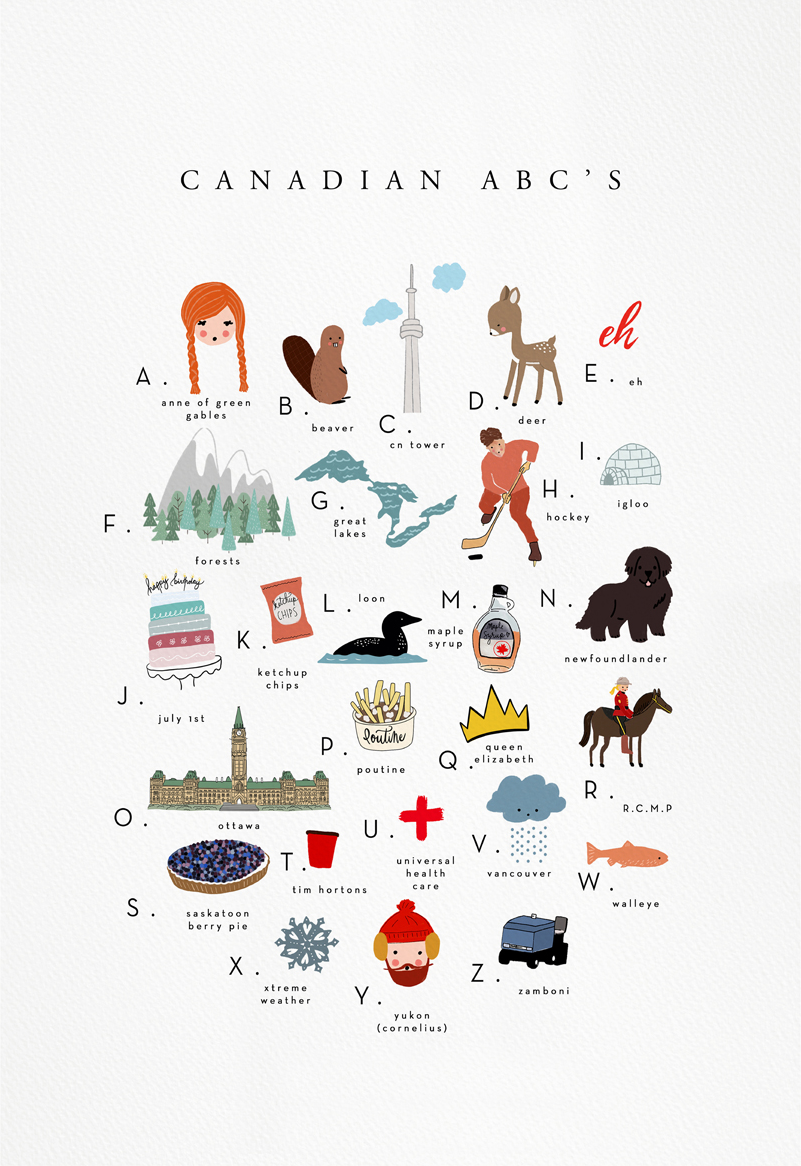 wall-art-print-canvas-poster-framed-Canadian ABCs , By Leah Straatsma-1