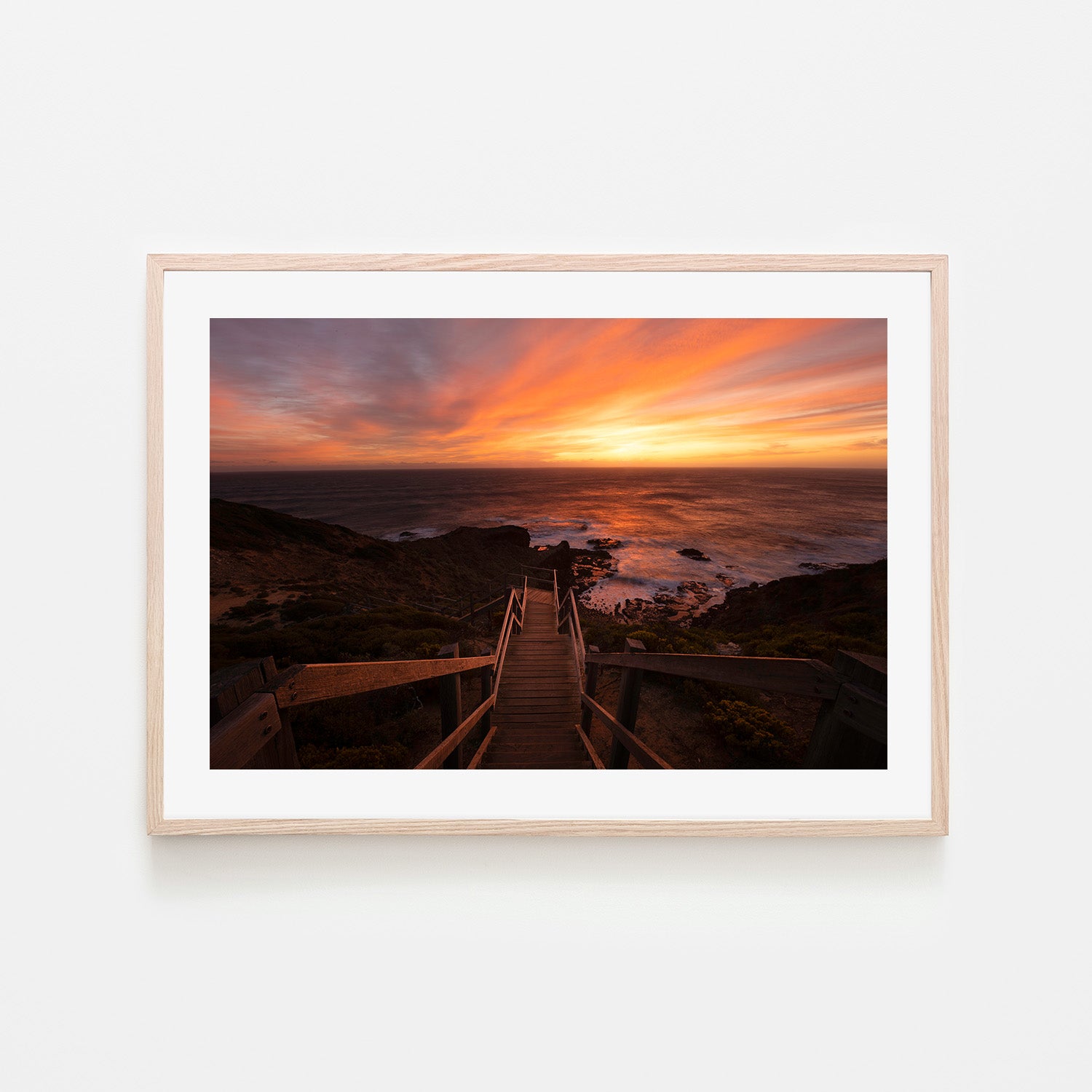 wall-art-print-canvas-poster-framed-Cape Schanck Sunset Stairs-6