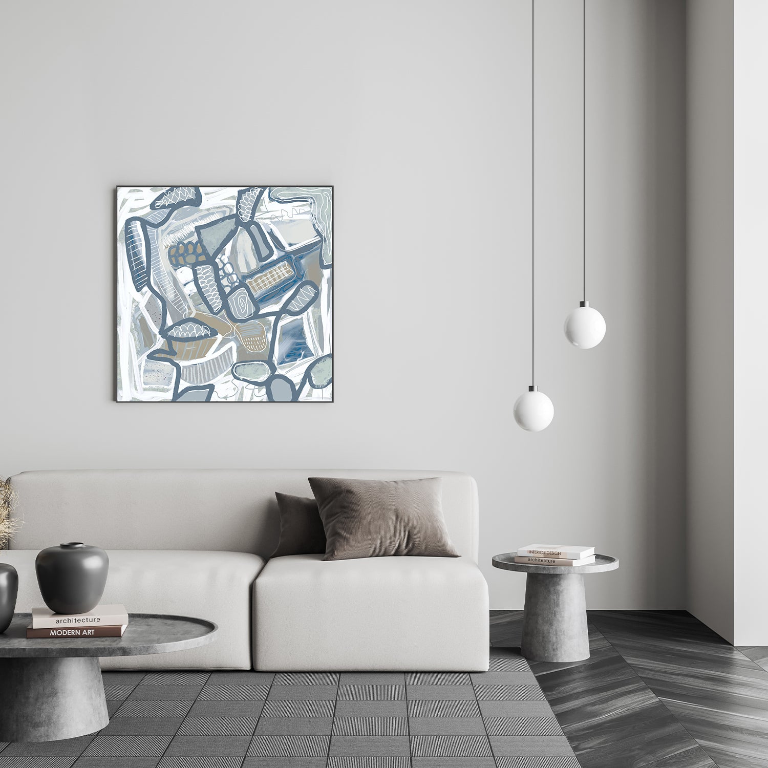 wall-art-print-canvas-poster-framed-Carnival, Pastel Blue-7