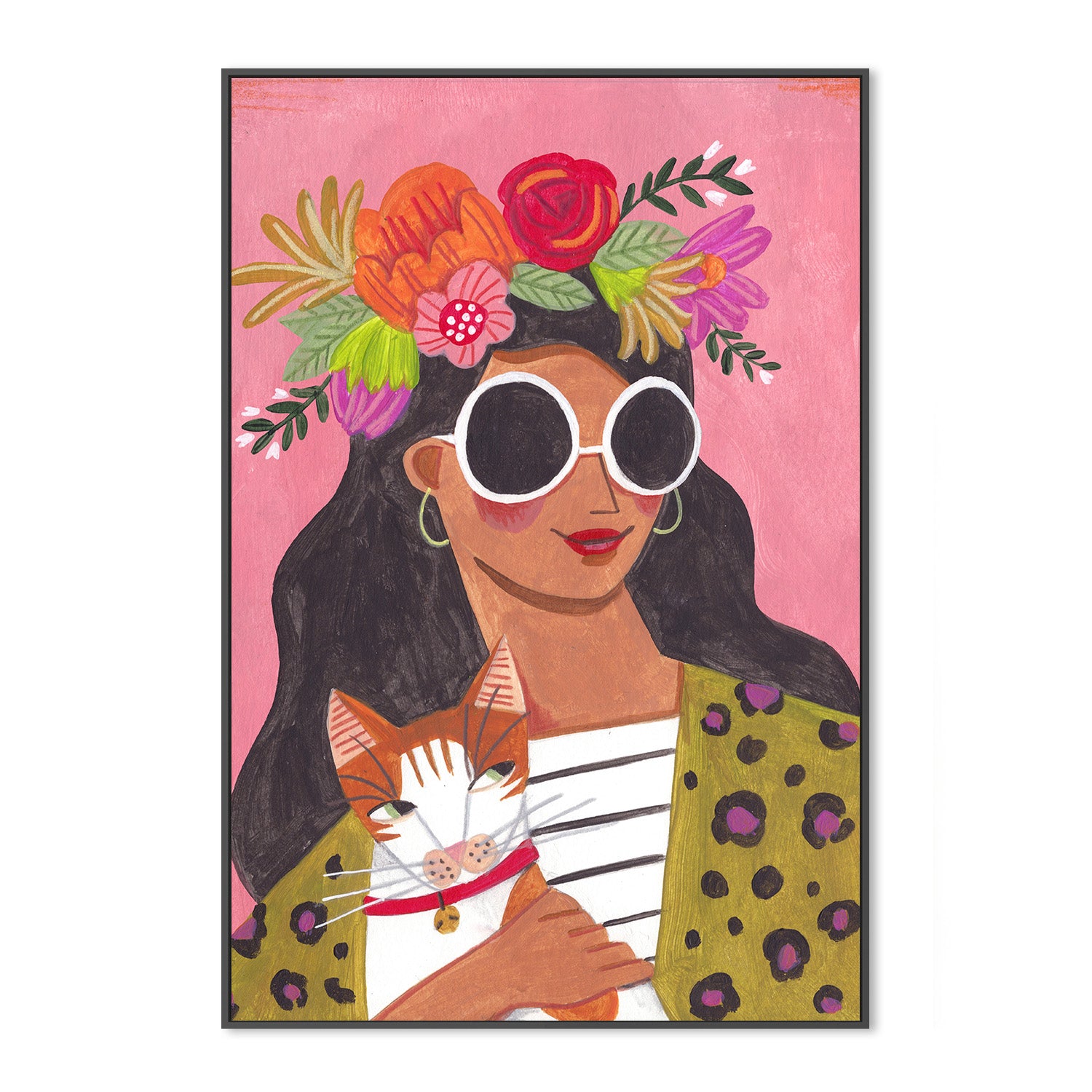 wall-art-print-canvas-poster-framed-Cat Lady-3