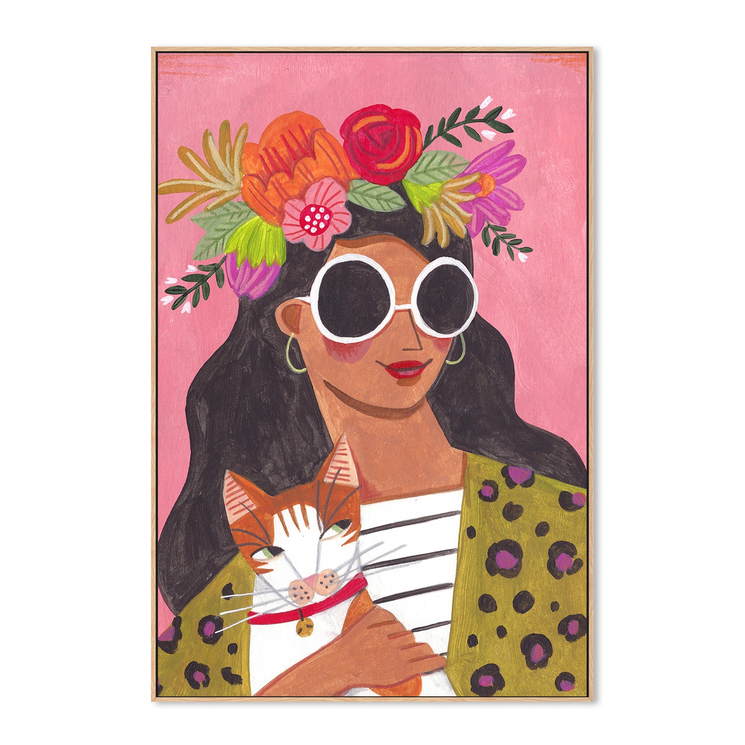wall-art-print-canvas-poster-framed-Cat Lady-4