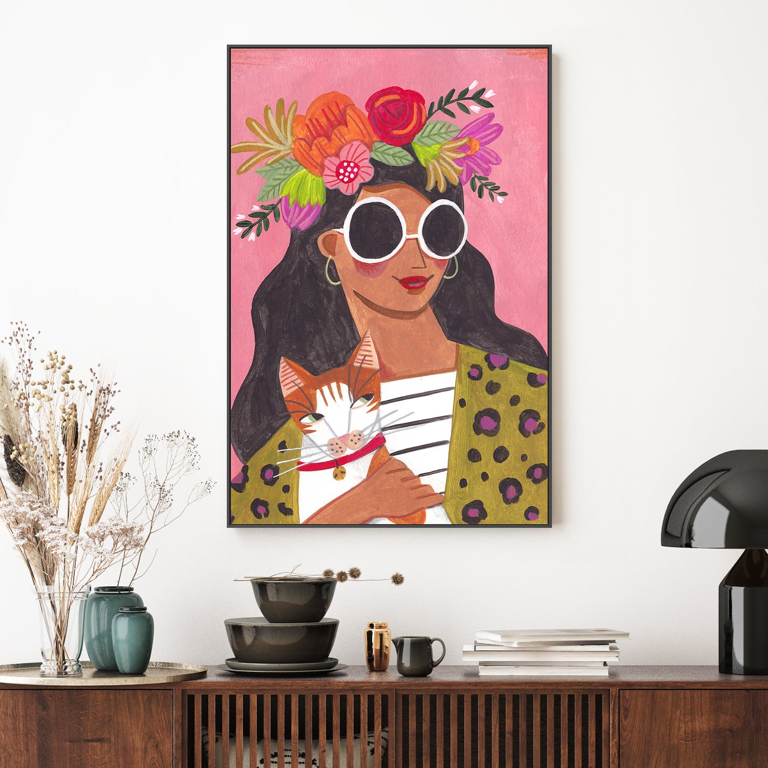 wall-art-print-canvas-poster-framed-Cat Lady-7