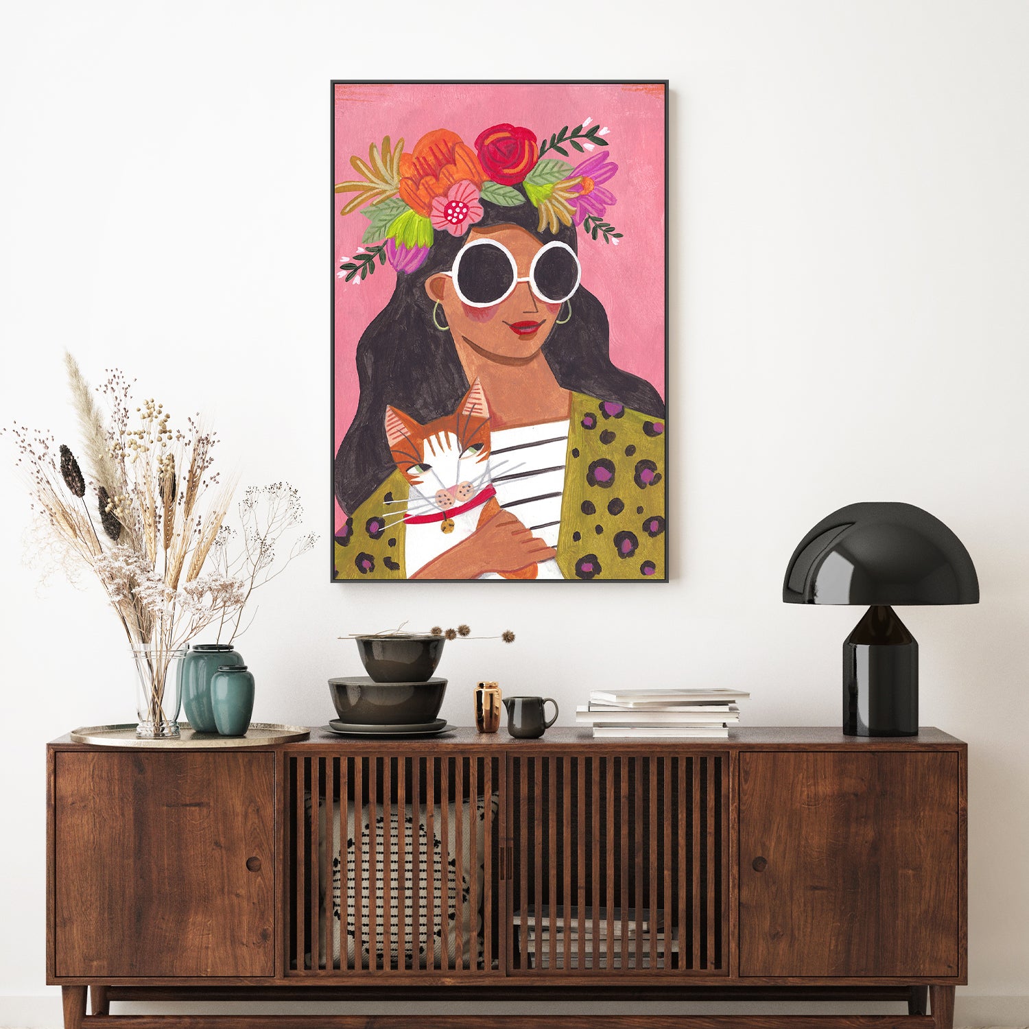 wall-art-print-canvas-poster-framed-Cat Lady-8