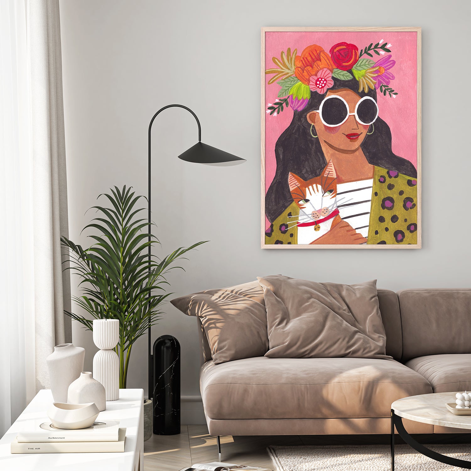 wall-art-print-canvas-poster-framed-Cat Lady-9