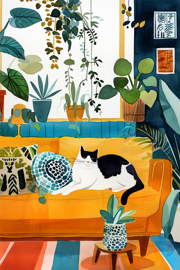 wall-art-print-canvas-poster-framed-Cat's life 5-1