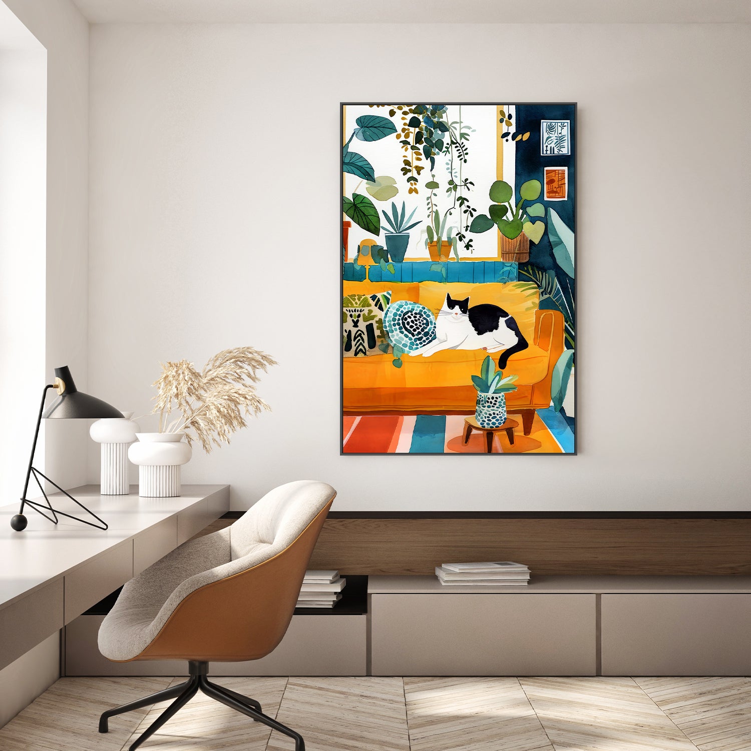 wall-art-print-canvas-poster-framed-Cat's life 5-7