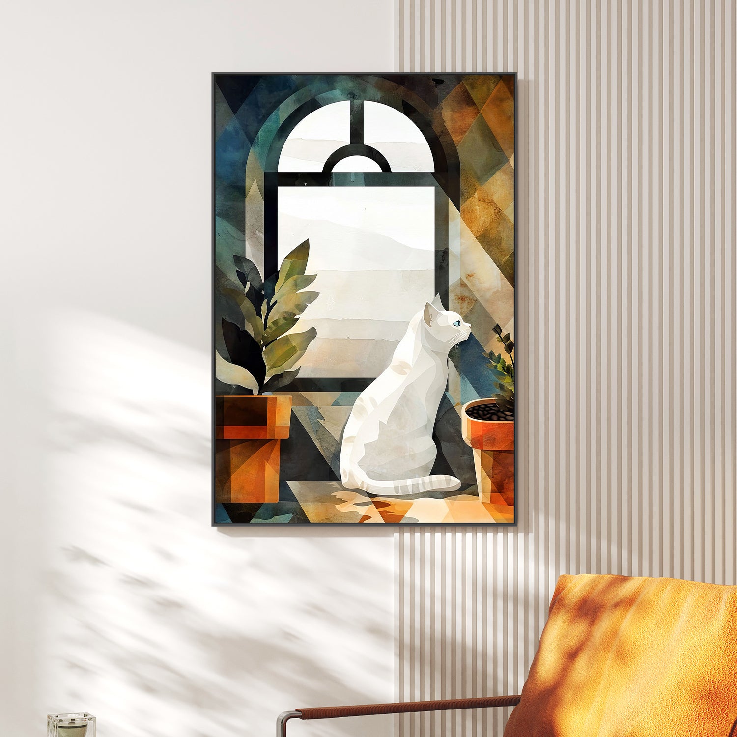 wall-art-print-canvas-poster-framed-Cat's life 6-2