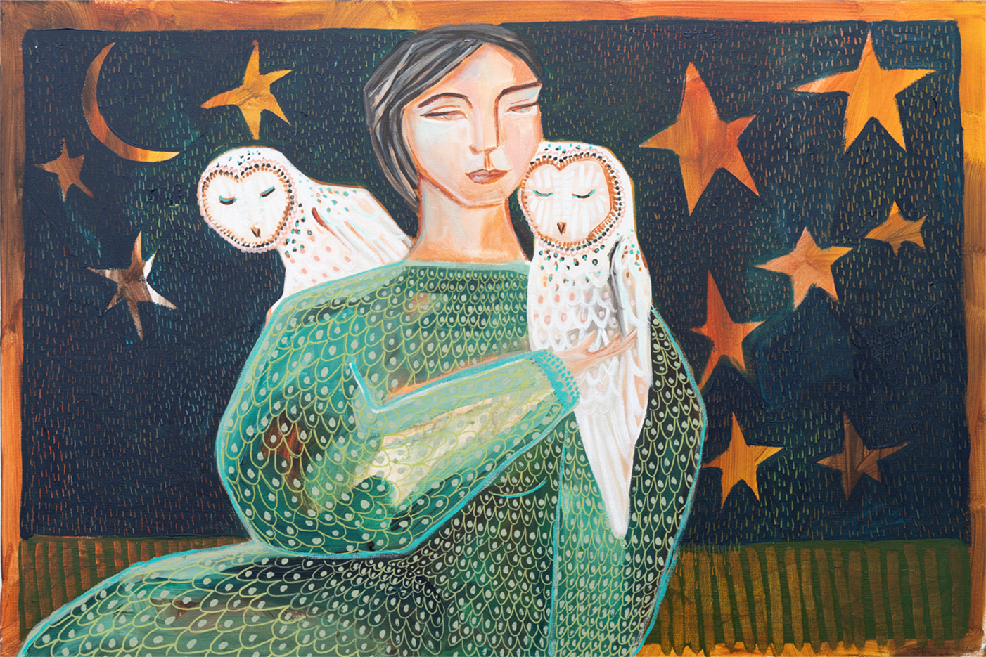 wall-art-print-canvas-poster-framed-Celestial Symphony, Jade , By Amanda Skye-1