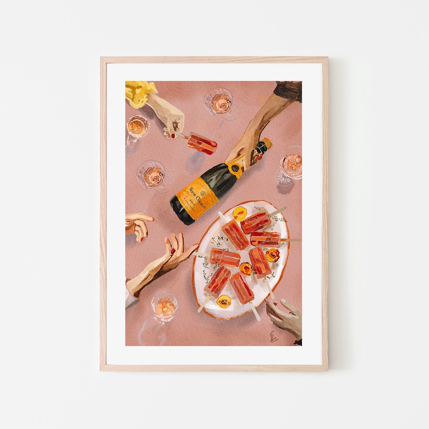 wall-art-print-canvas-poster-framed-Champagne And Icecreams , By Ekaterina Zagorska-6