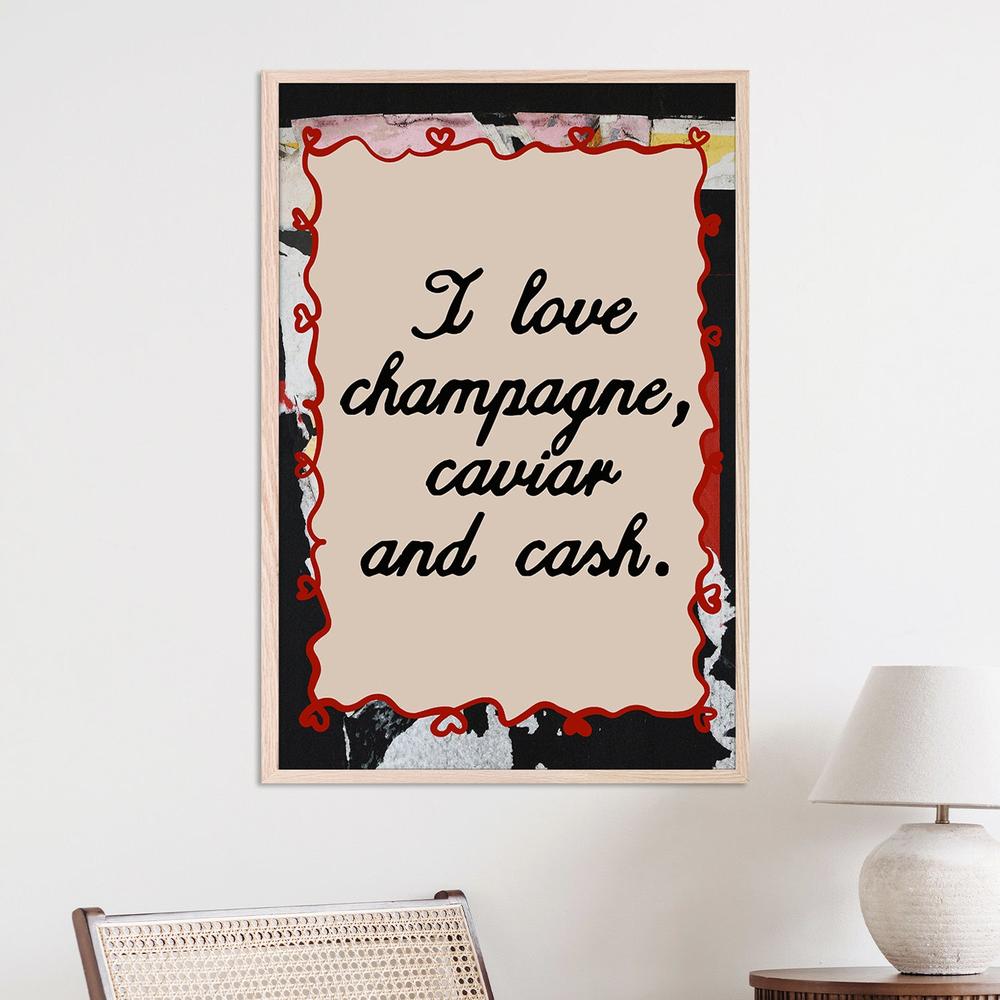 wall-art-print-canvas-poster-framed-champagne caviar and cash-7