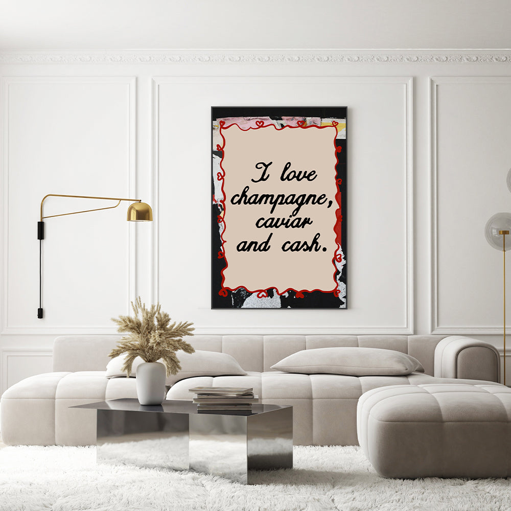 wall-art-print-canvas-poster-framed-champagne caviar and cash-9