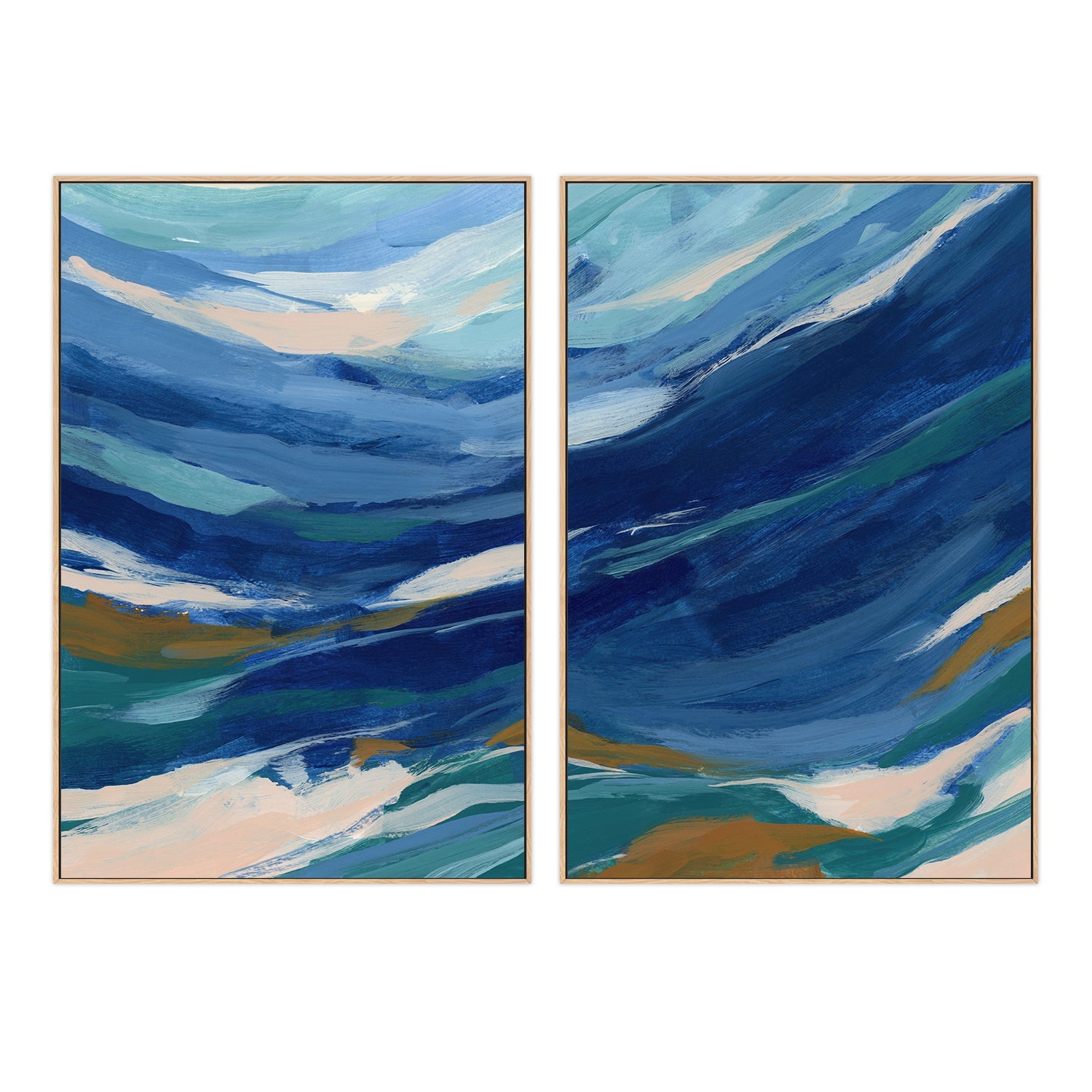 wall-art-print-canvas-poster-framed-Channel Swell , Style A & B , Set Of 2 , By Jetty Home-4