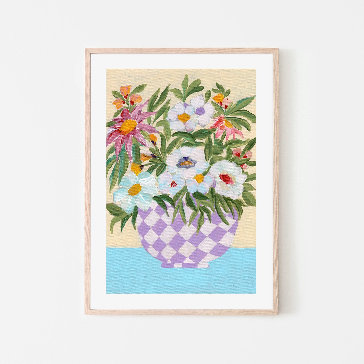 wall-art-print-canvas-poster-framed-Checkerd Pot , By Nikita Jariwala-6